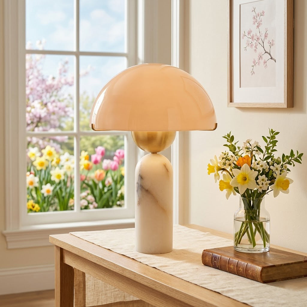 Peono Alabaster Table Lamp | Souliia