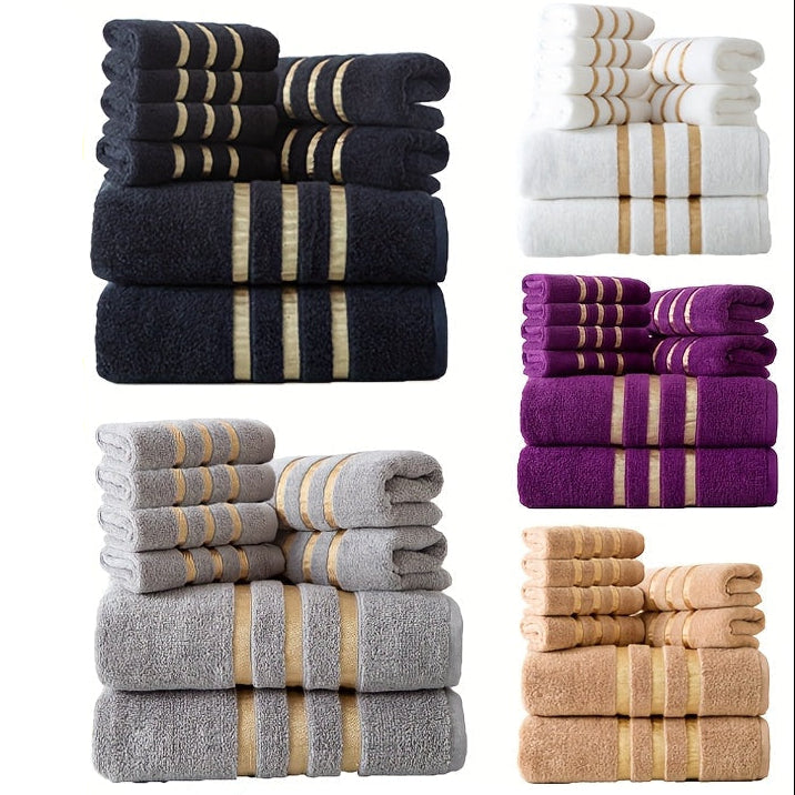 Luxebliss 8-Piece 100% Cotton Towels Set — 400 GSM Hotel-Quality Plush & Absorbent