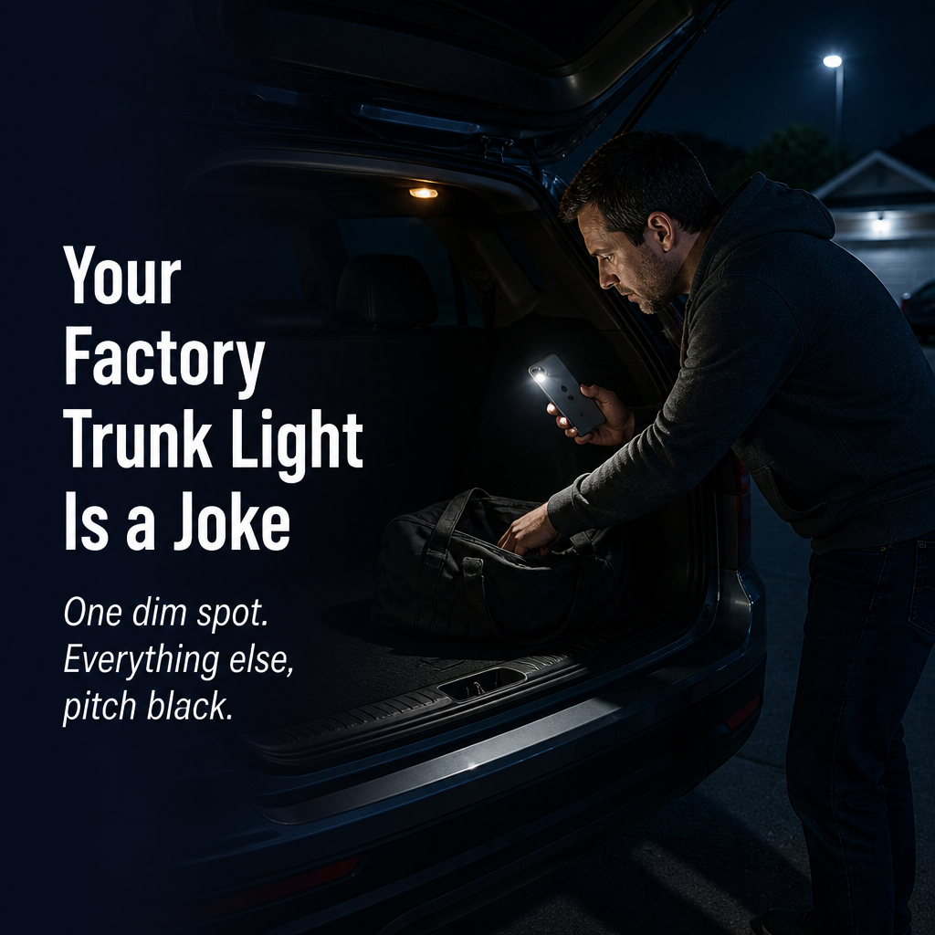 RadianceTrack™ — Floods Your Trunk With Auto-On Light Every Time You Open It - Souliia