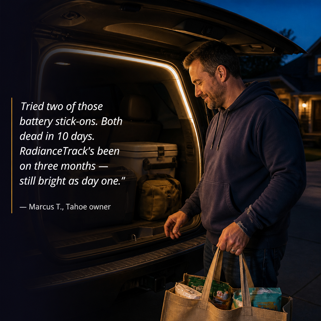 RadianceTrack™ — Floods Your Trunk With Auto-On Light Every Time You Open It - Souliia