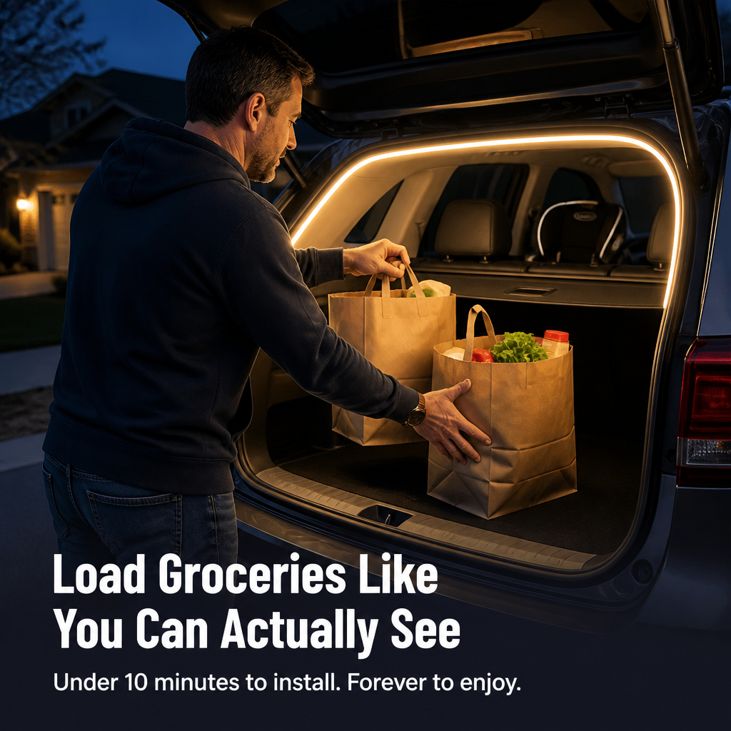 RadianceTrack™ — Floods Your Trunk With Auto-On Light Every Time You Open It - Souliia