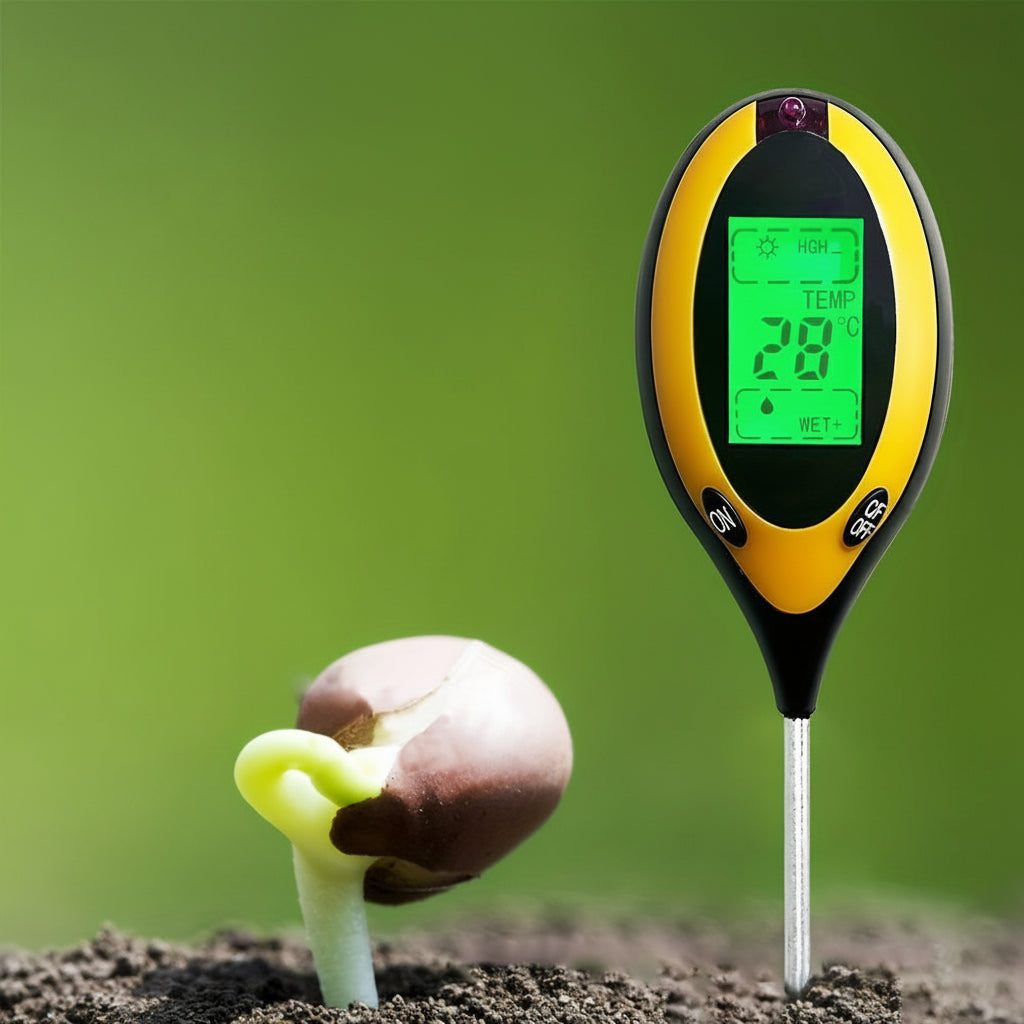 Soilmaster 4-In-1 Soil Analyzer — Moisture, pH, Temperature and Sunlight Readings