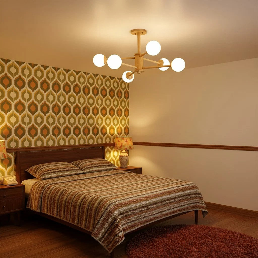 Lampada da soffitto dal design molecolare Orrise - Lampadario artistico con illuminazione a rami per gli ambienti domestici | Souliia