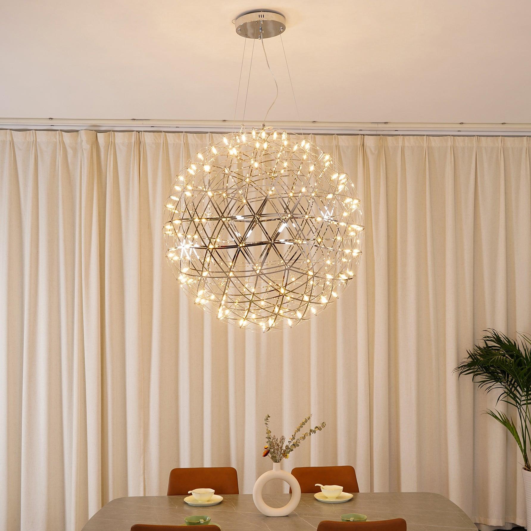 Silver Spark Ball Pendant Light | Souliia