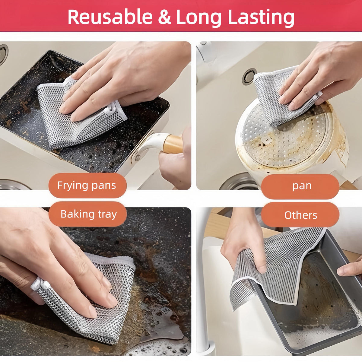Paños de limpieza suaves de 20 piezas para utensilios de cocina sin rayones