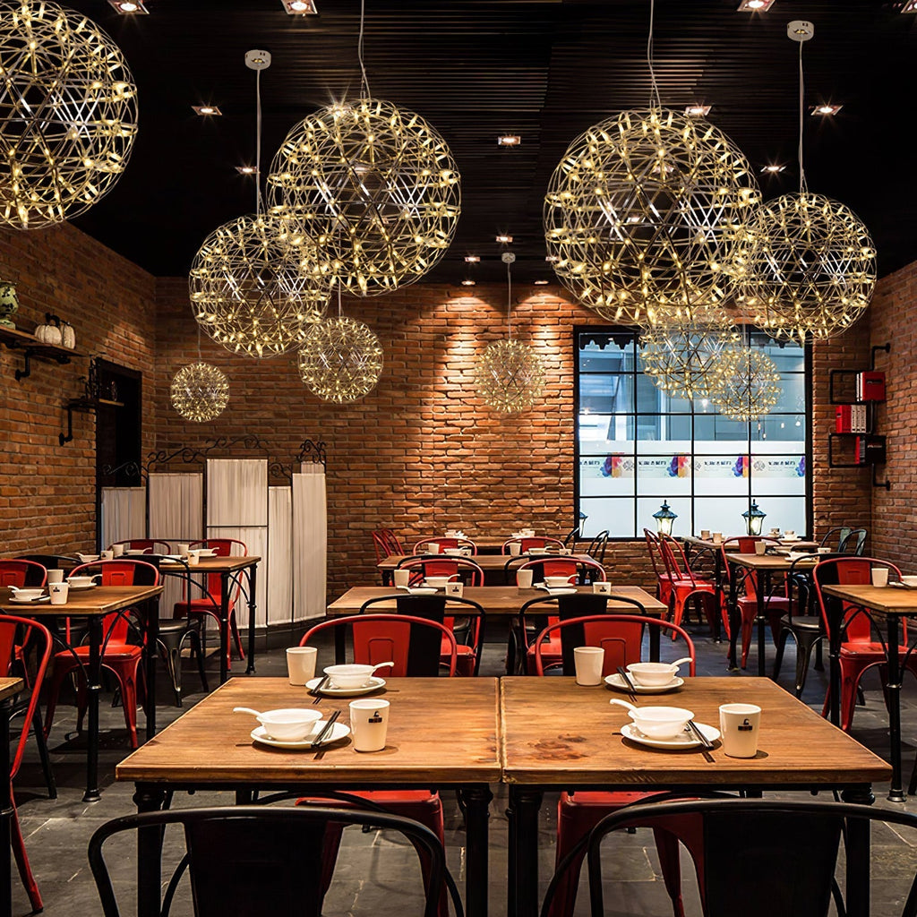 Silver Spark Ball Pendant Light | Souliia