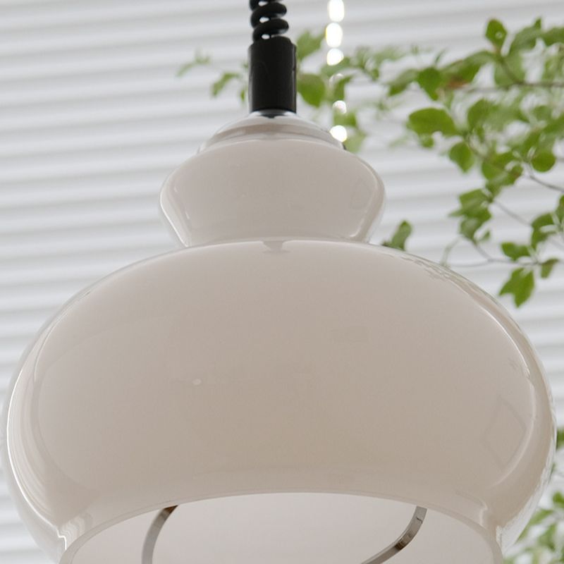 Lunea Nordic Adjustable Retro Cream Glass Pendant Light | Souliia