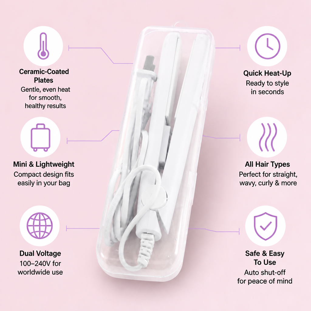 VioraLux Mini Styler — Salon-Perfect Hair That Turns Heads Everywhere You Go - Souliia