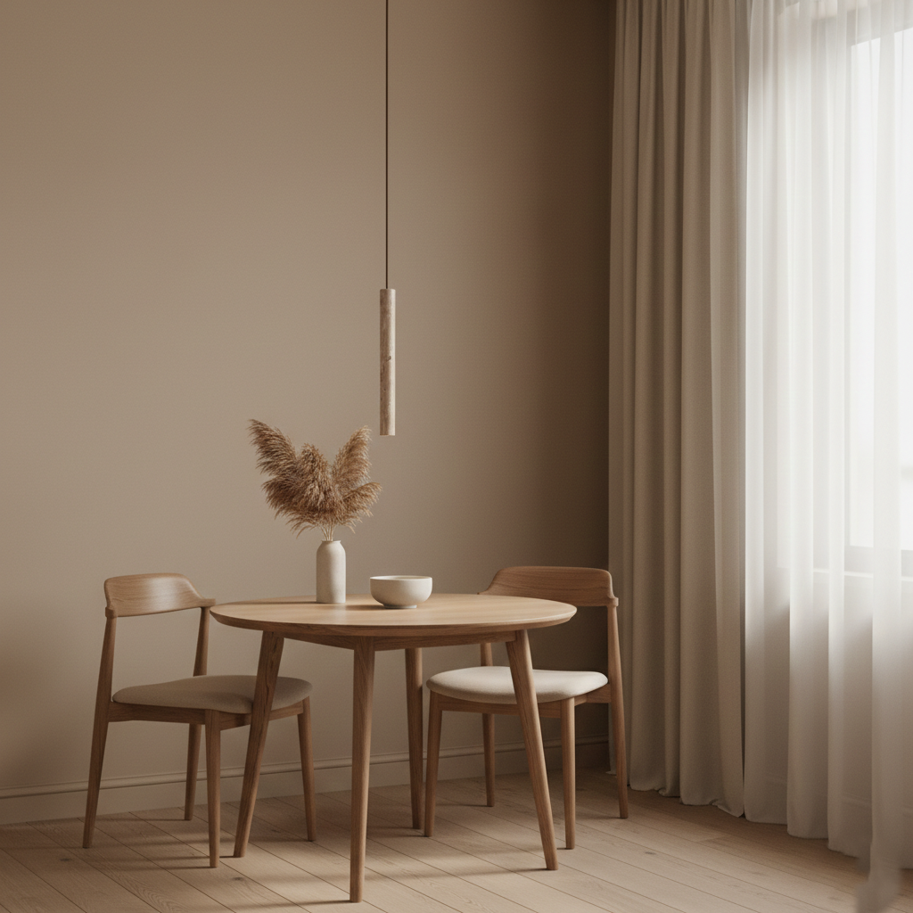 Marbled Travertine Cylinder Modern Pendant Light | Souliia