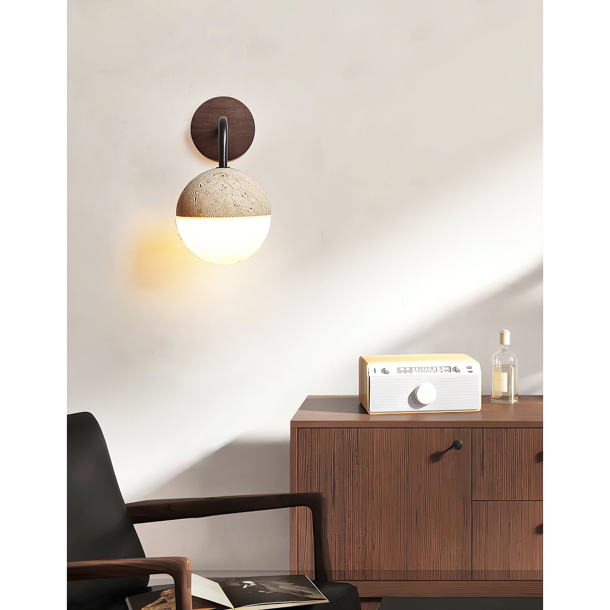 Tia Travertin Wandleuchte | Souliia