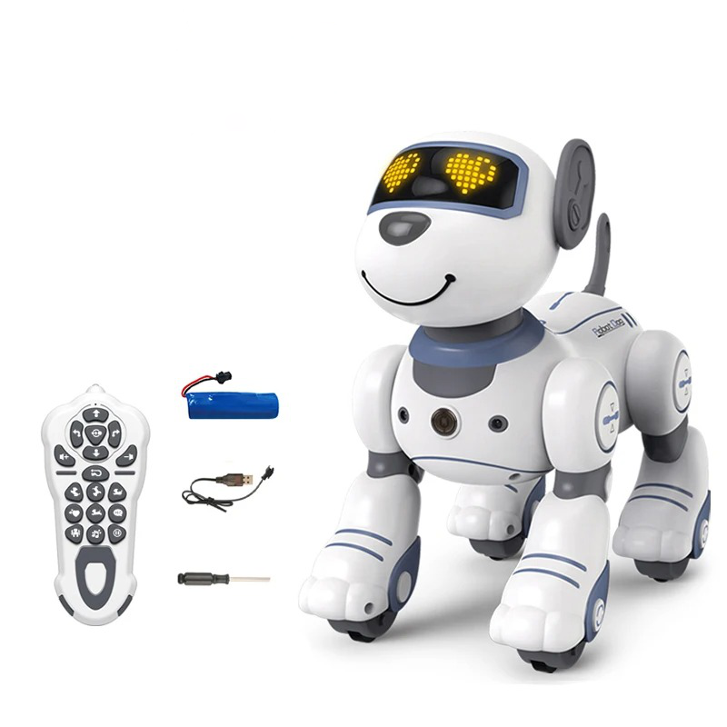 Interaktivní hračka v podobě robotického psa - reakce na dotek, triky a štěkání