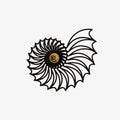 Spiralyn Nautilus-Schalen-Silhouette Moderne Wandleuchte - Beleuchtung für Wohnzimmer | Souliia