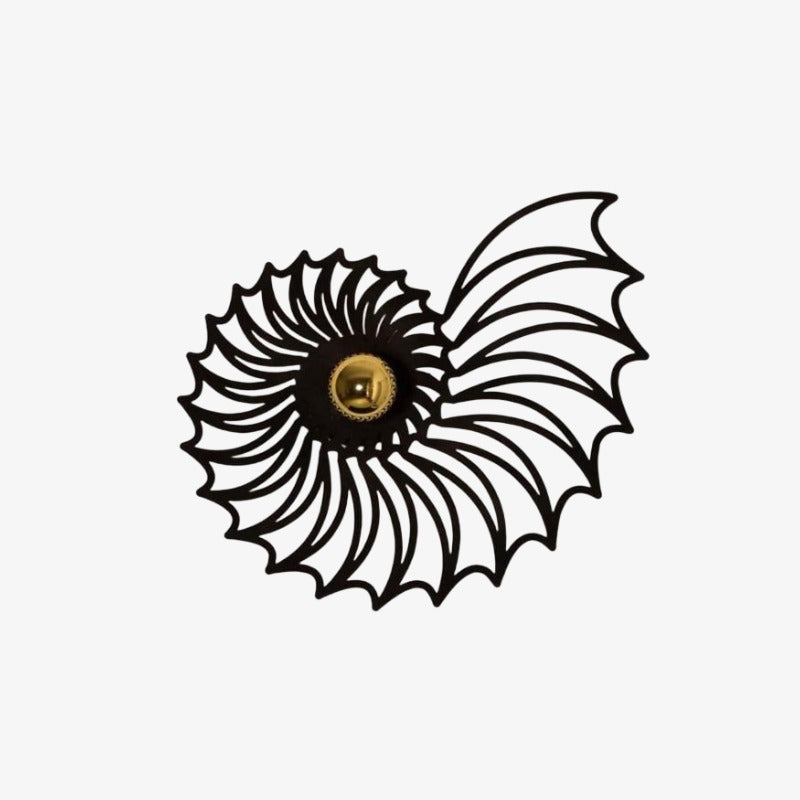 Spiralyn Nautilus-Schalen-Silhouette Moderne Wandleuchte - Beleuchtung für Wohnzimmer | Souliia