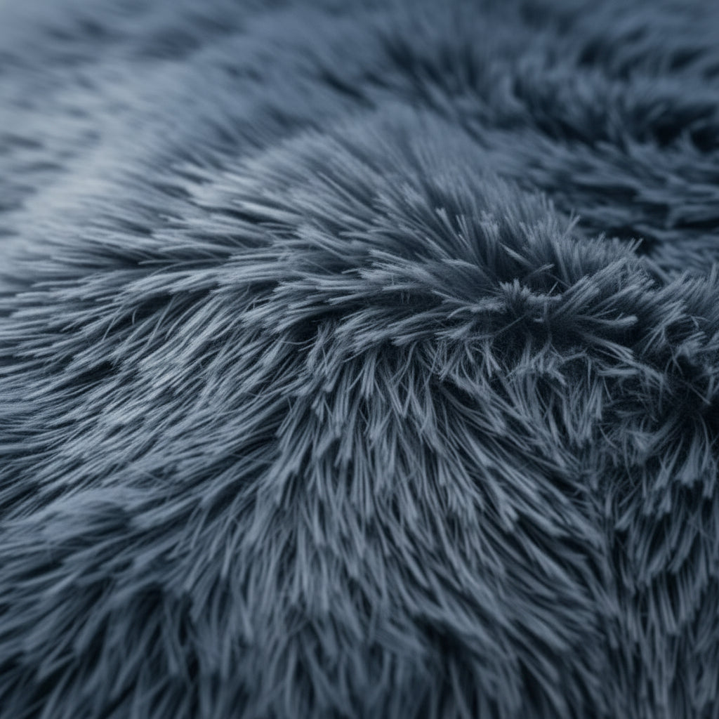 Hugafur Donut Pet Bed — Soft Faux Fur Cushion, Raised Rim Support