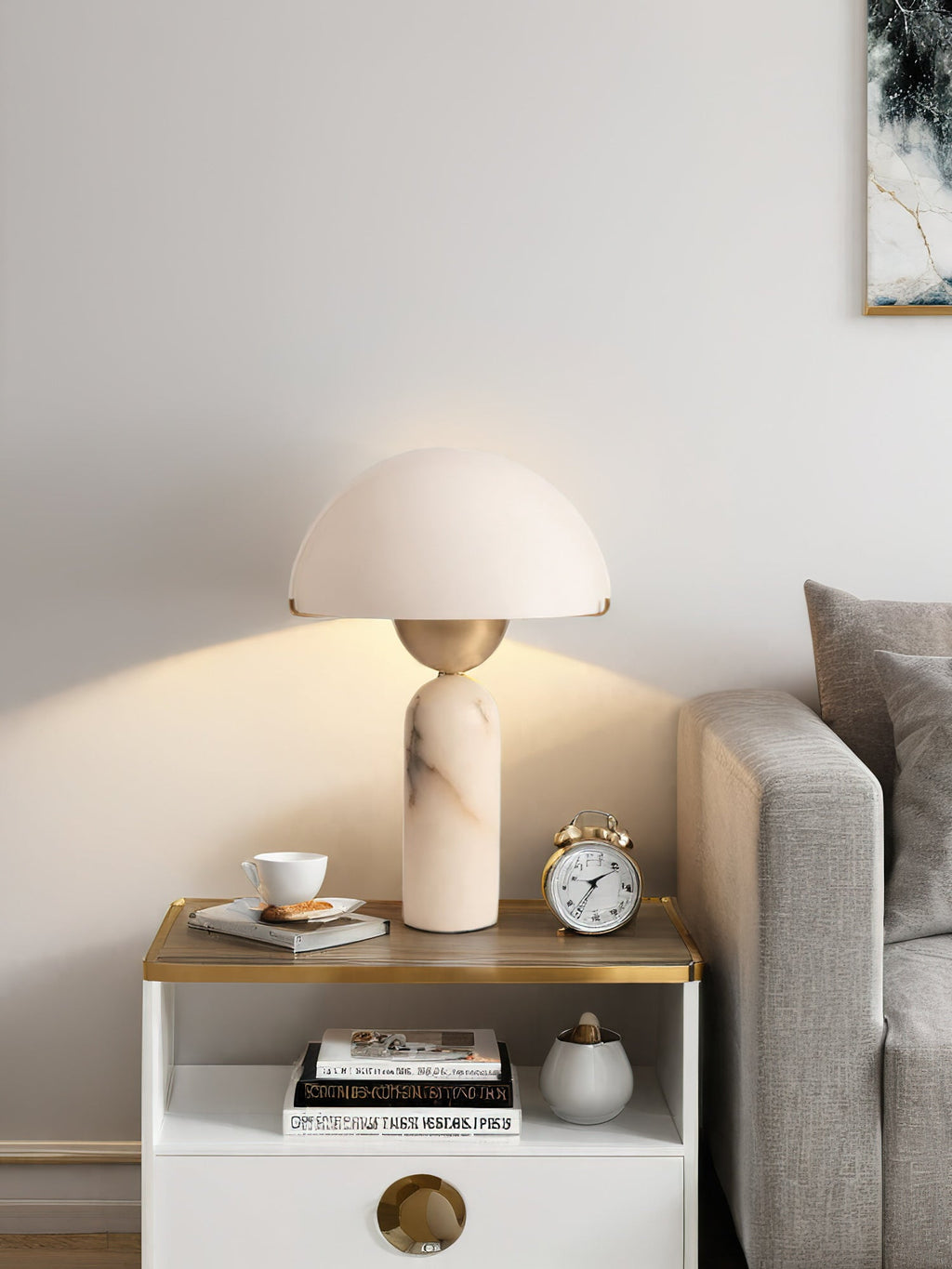 Peono Alabaster Table Lamp | Souliia