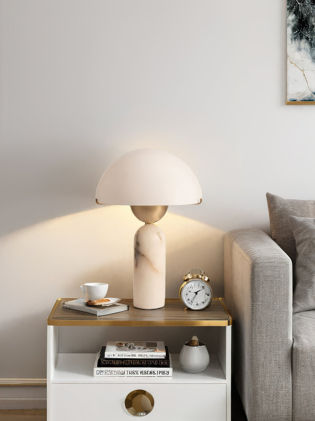 Peono Alabaster Table Lamp | Souliia