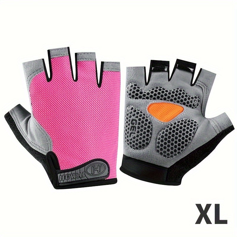 AthletiQ Half-Finger Outdoor Gloves, Universally Sized for Men & Women