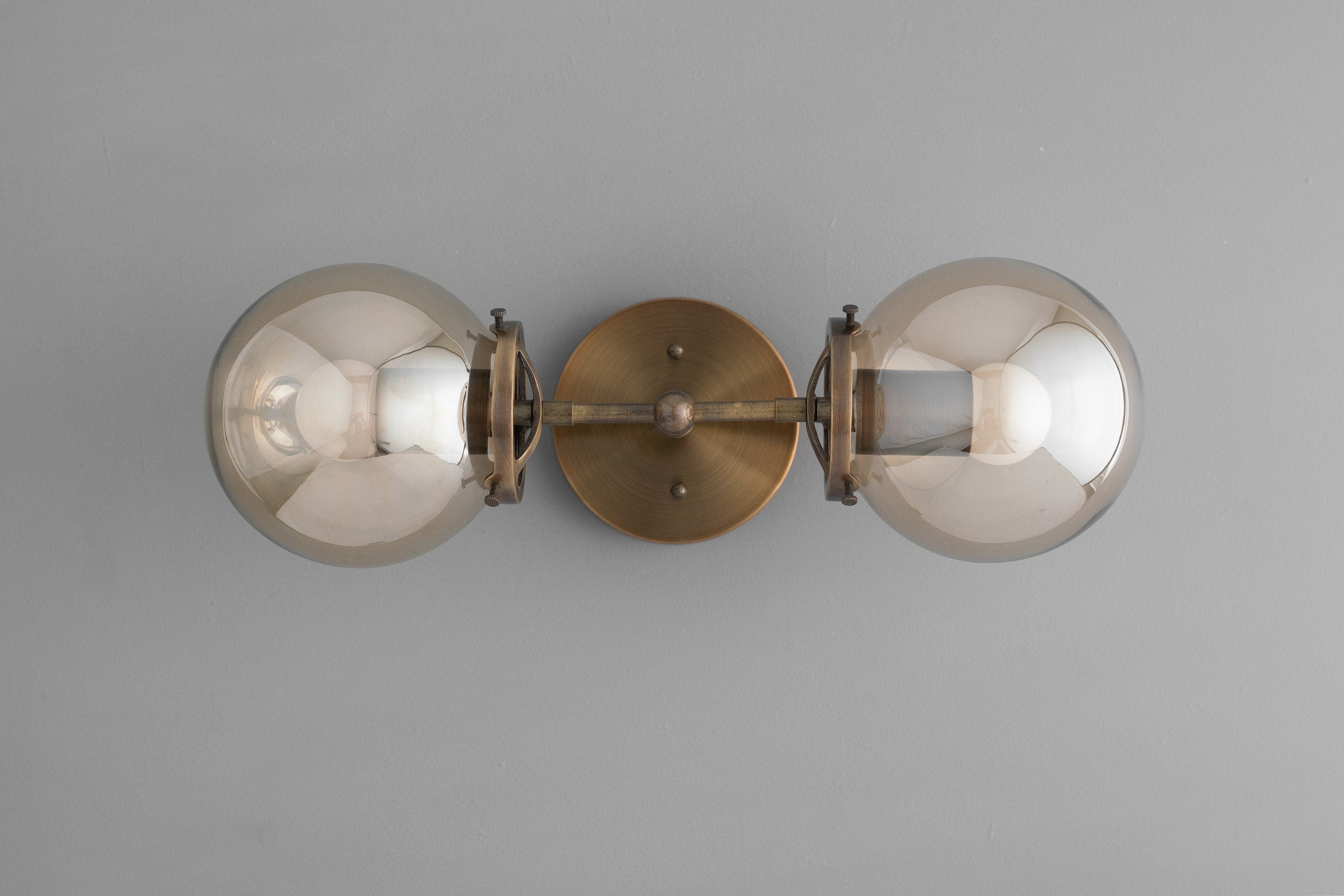 Lumio Globe Clear Glass – Modern Industrial Bathroom Vanity Light | Souliia