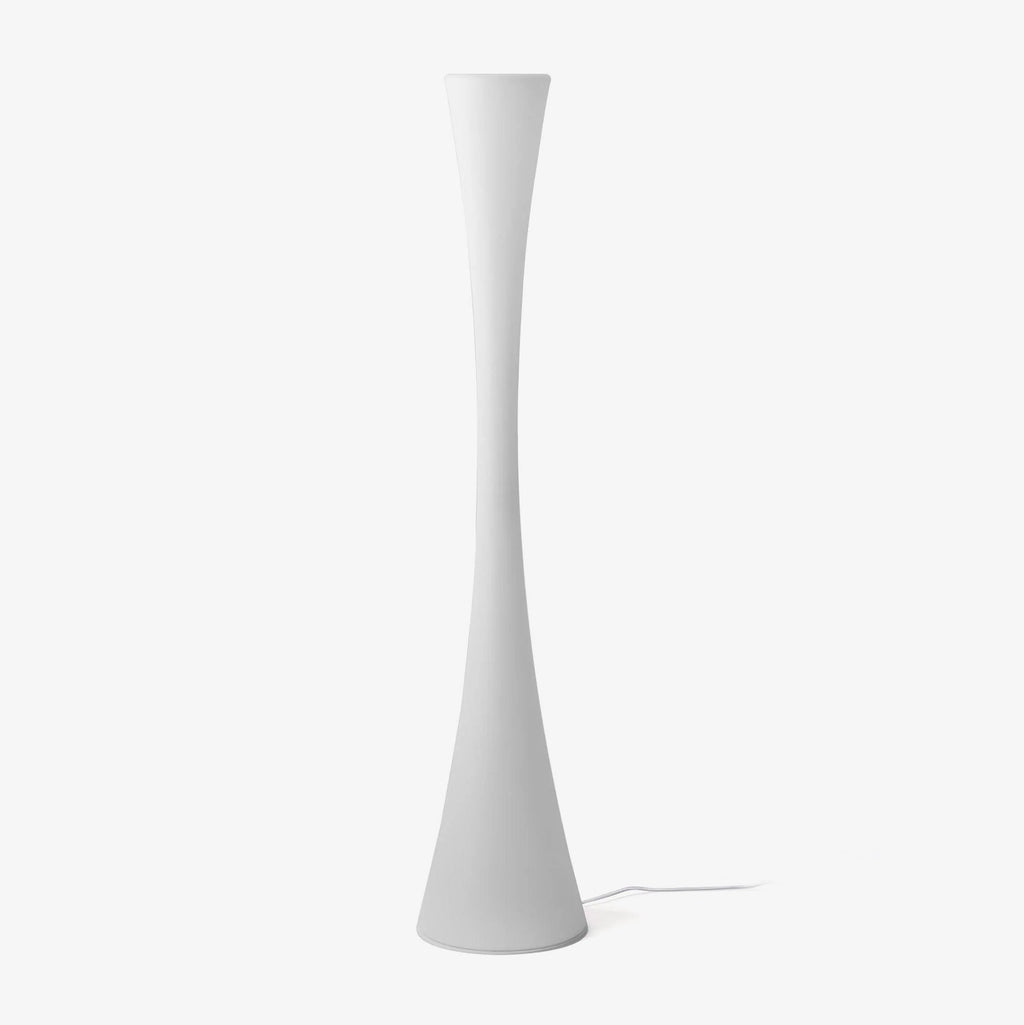 Romantic Simple White Column Floor Lamp M27 | Souliia