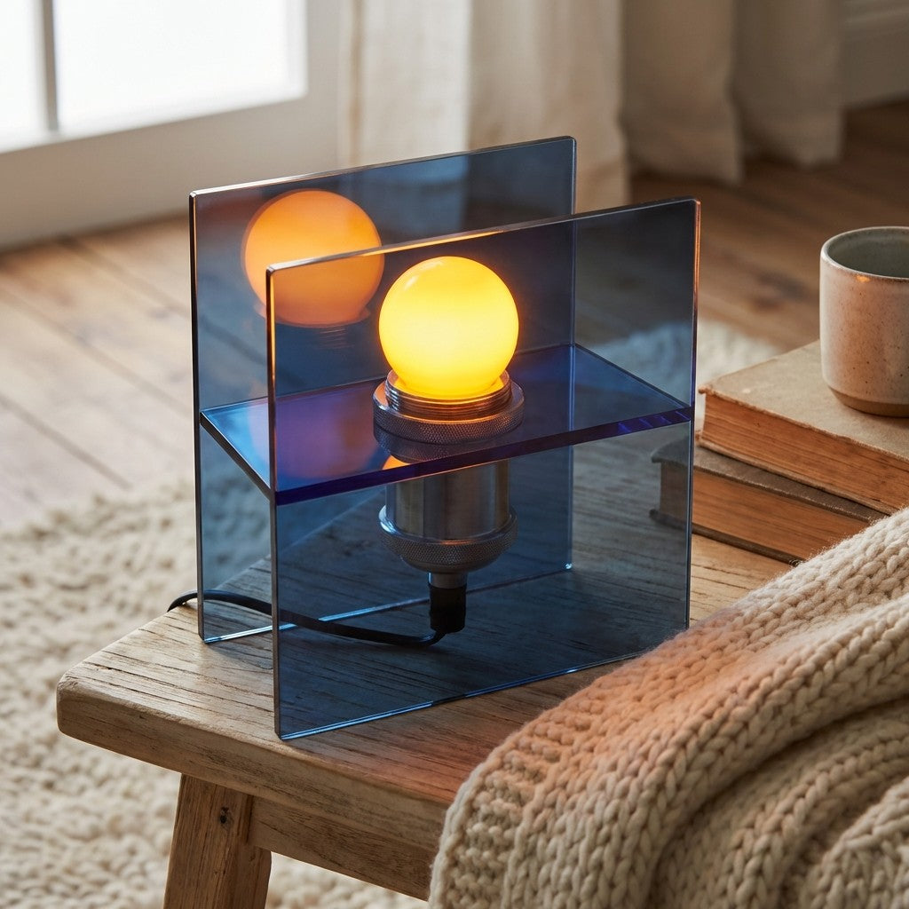 Sunset Ocean Horizon Gradient Tischlampe – Moderne Acryl-Lampe fürs Schlafzimmer | Souliia