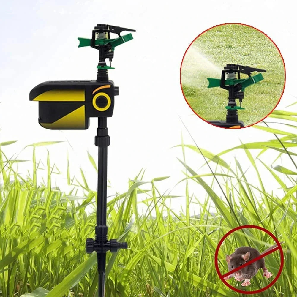 Aspersor repelent pentru animale de grădină — Activat automat prin detectarea mișcării