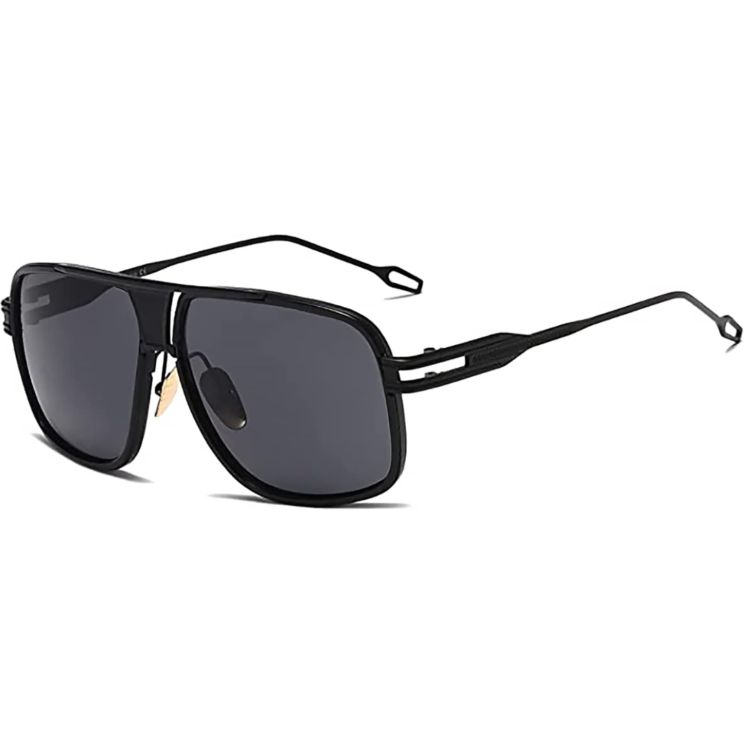 Men’s Aviator Sunglasses with Alloy Frame and UV Protection
