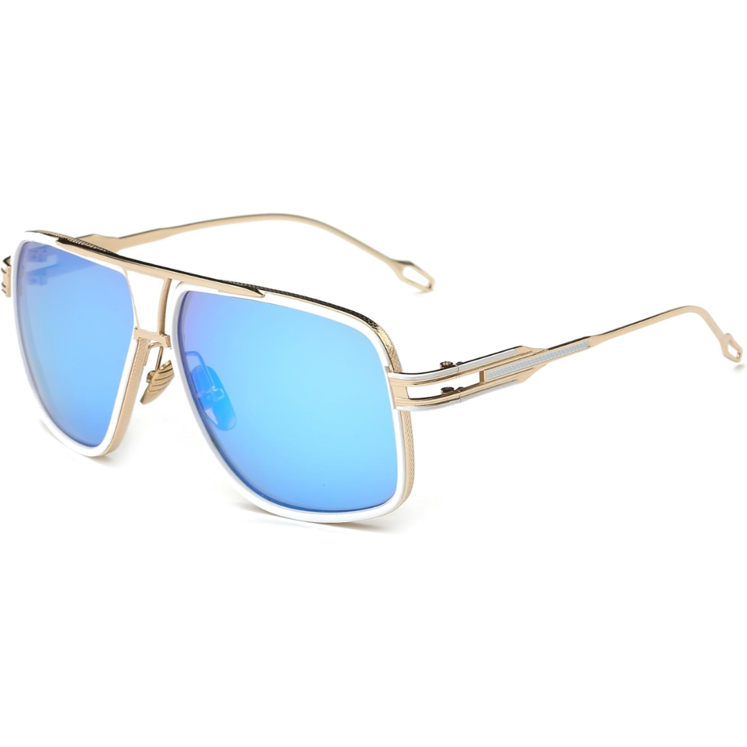 Men’s Aviator Sunglasses with Alloy Frame and UV Protection