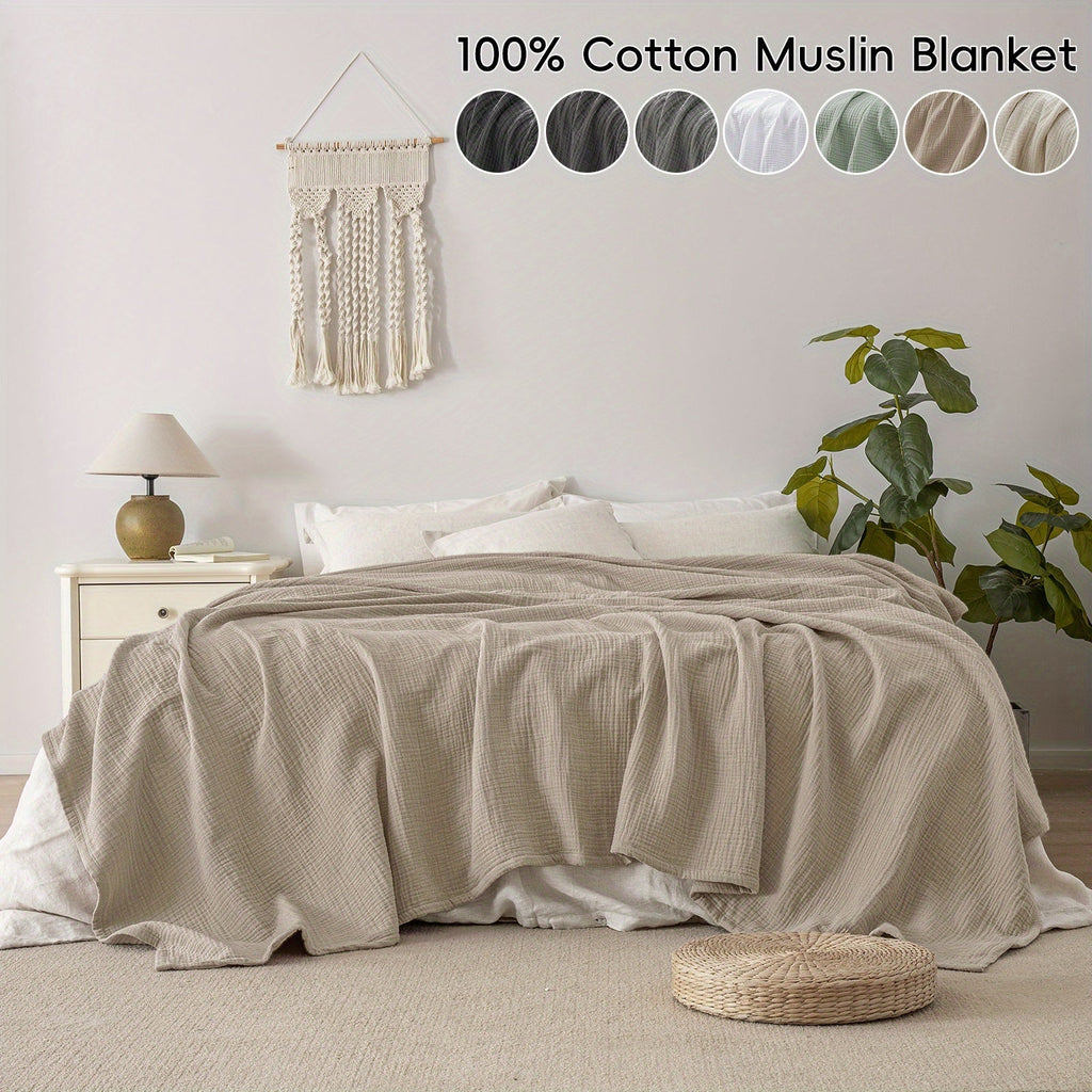 Cloudsoft Four-Layer Cotton Blanket — Soft, Breathable Weave