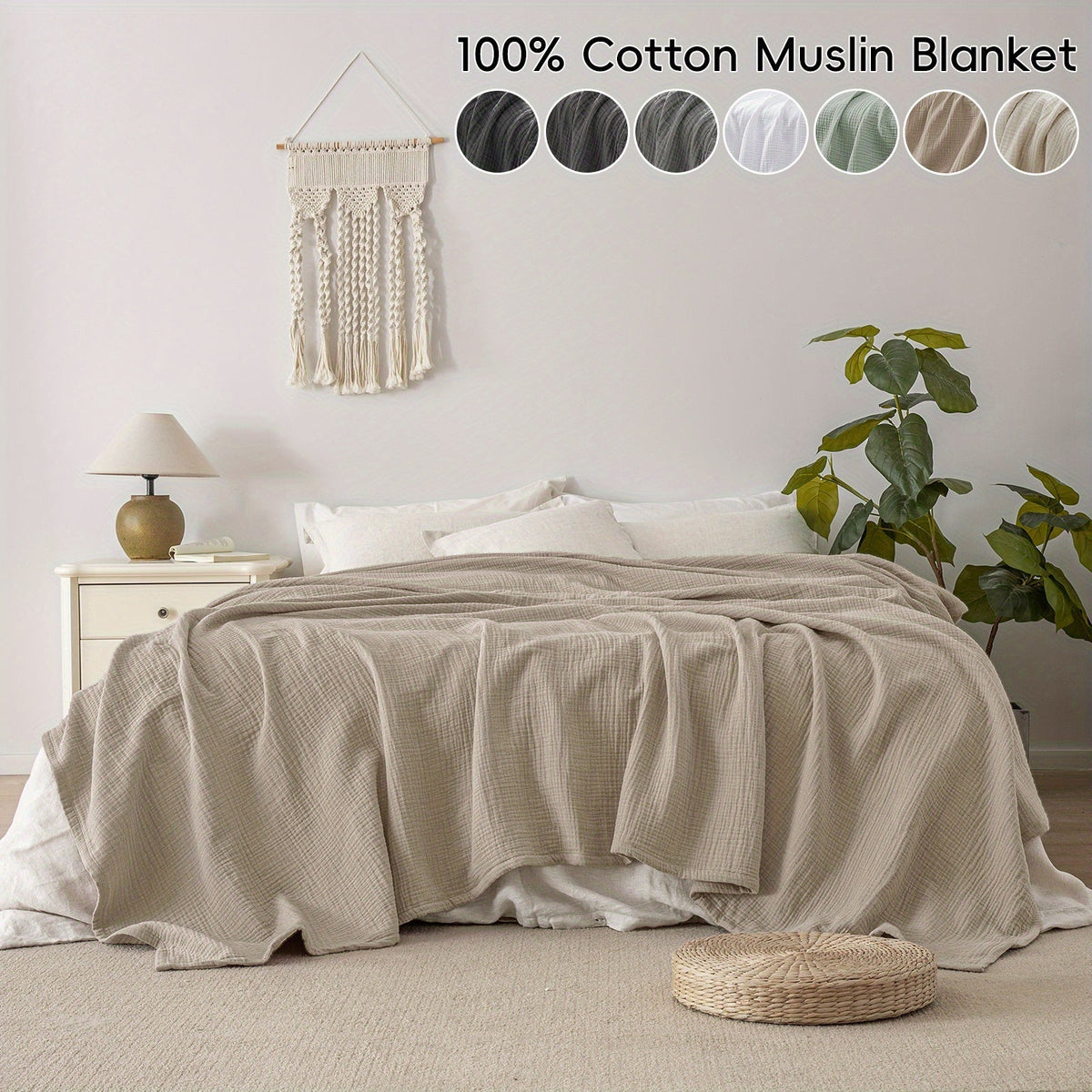 Cloudsoft Four-Layer Cotton Blanket — Soft, Breathable Weave