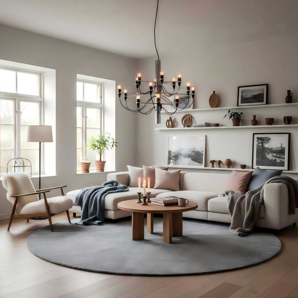 Tendrila zeitgenössischer Mehrfach-Licht-Kronleuchter - Industrie-inspiriertes Design Metallaufhängung für Lounges N01 | Souliia