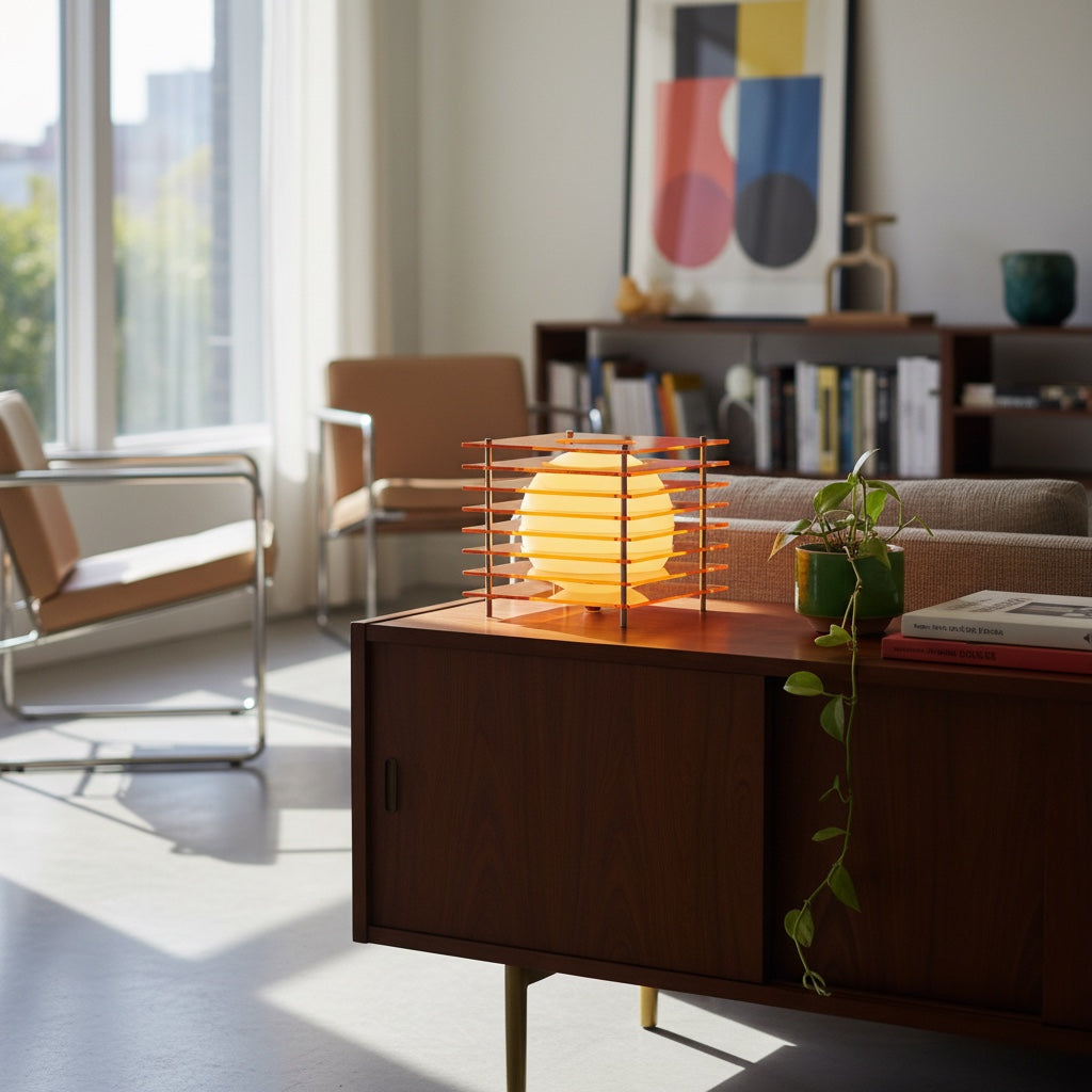 Sunset Afterglow Moderne Serie Geometrisches Kugeldesign - Tischlampe für Wohnzimmer und Bürodekoration | Souliia