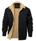 Chaqueta de aviador con cuello plegable - Prenda de abrigo cálida para el invierno