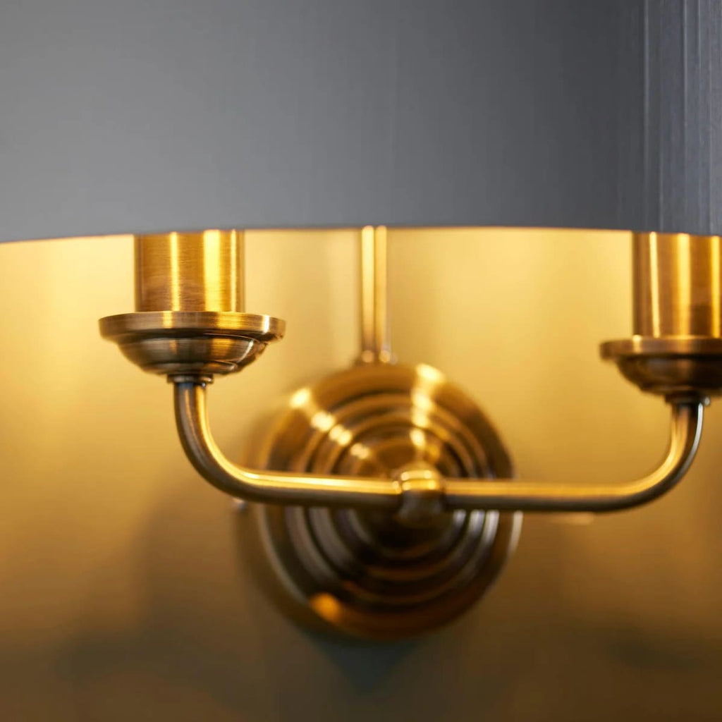 Tela elegante Wandleuchte mit Stoffschirm und feinem Metallrahmen für Wohnzimmer und Schlafzimmer | Souliia