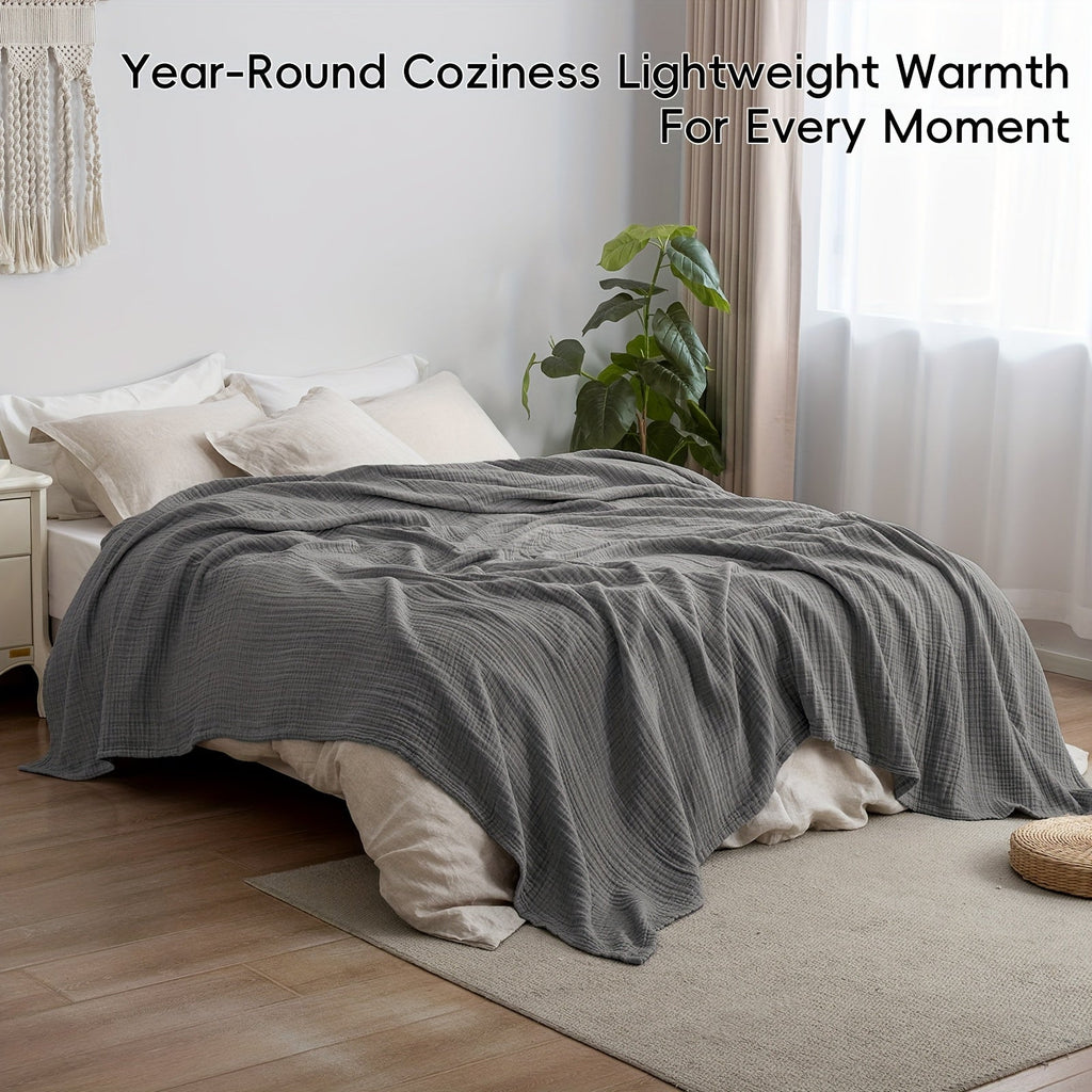 Cloudsoft Four-Layer Cotton Blanket — Soft, Breathable Weave