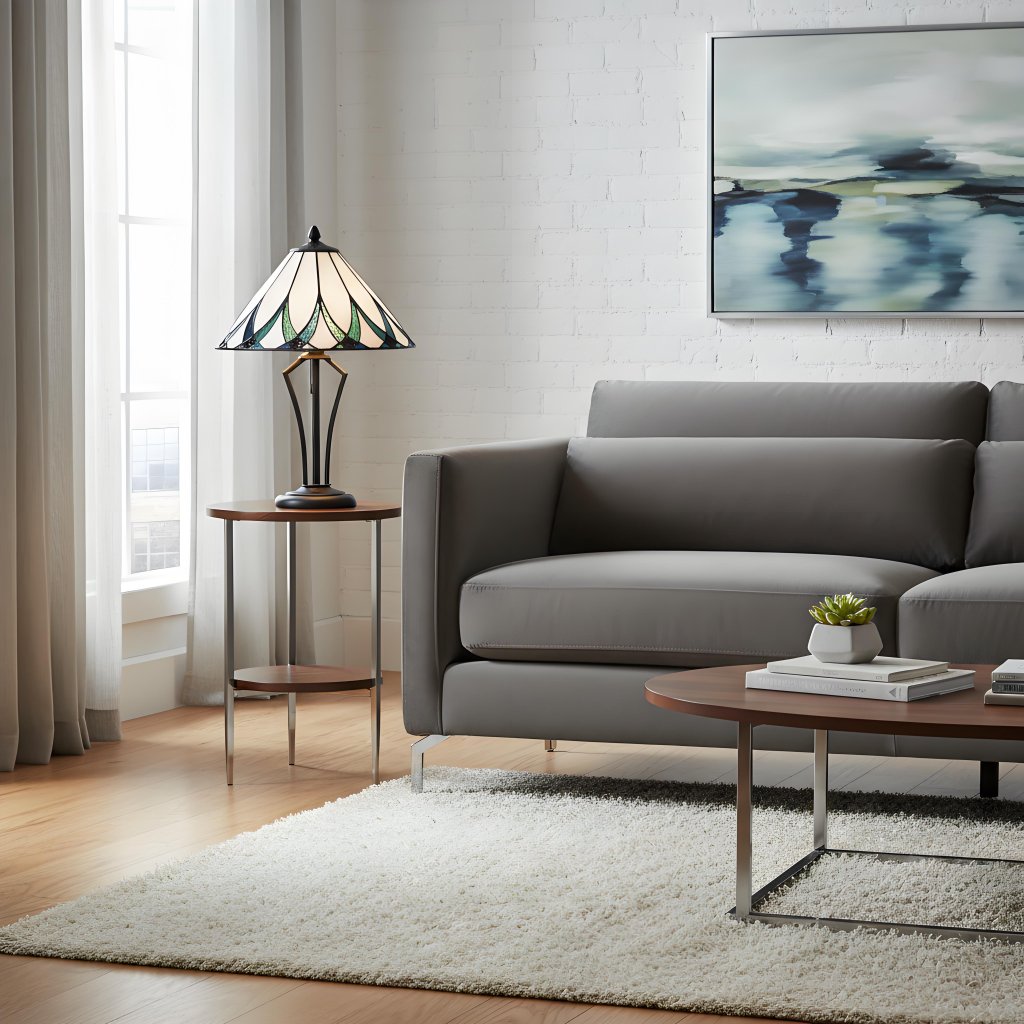 TF Handgeblasene Wasserwellen-Glas-Tischlampe – Klassische Tischbeleuchtung für Sofa-Beistelltisch und Nachttisch | Souliia