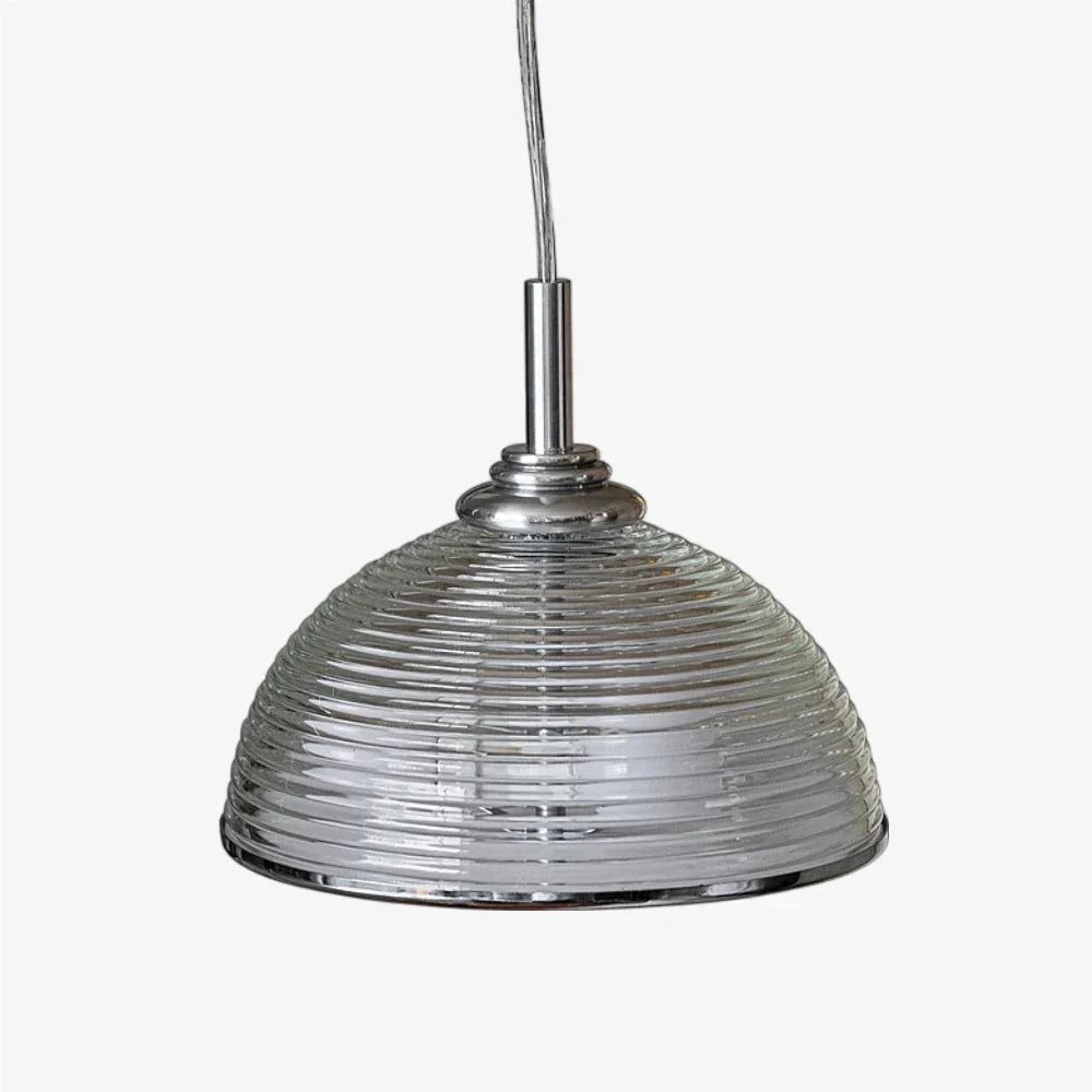 Ribelle Ribbed Glass Pendant Light for Dining Rooms and Bedrooms | Souliia