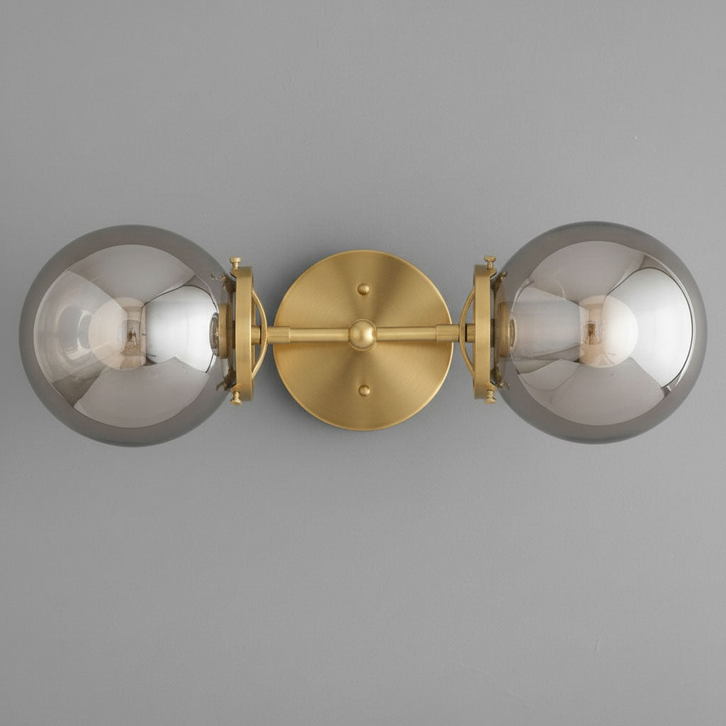 Lumio Globe Clear Glass – Modern Industrial Bathroom Vanity Light | Souliia