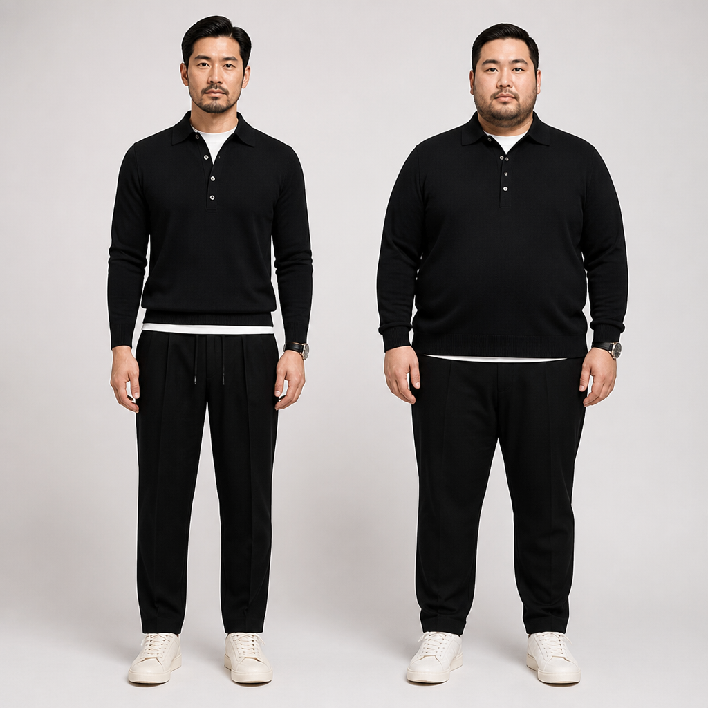 ValorWeave – Tailored Knit Polo with Spread Collar & Button Placket - Souliia