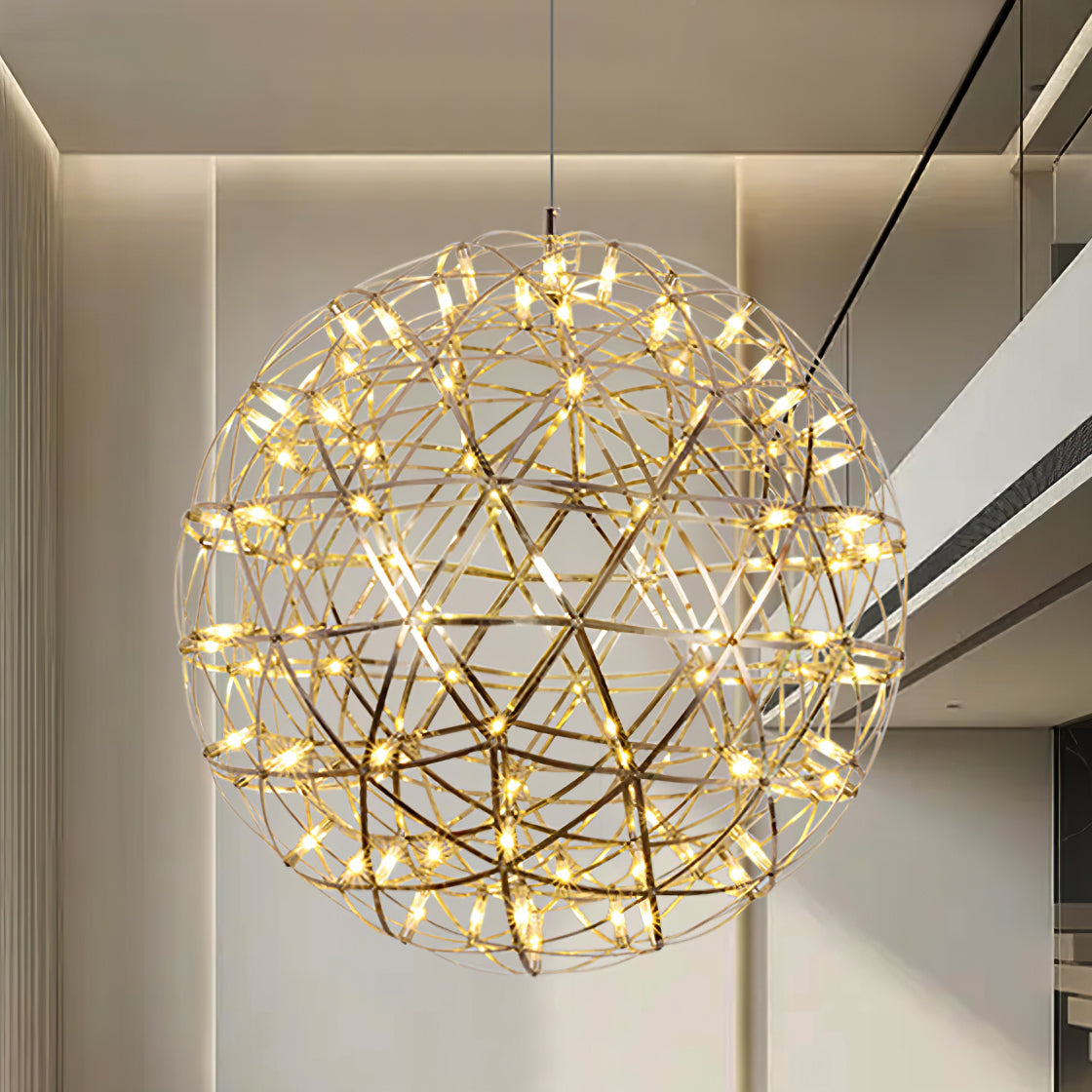Silver Spark Ball Pendant Light | Souliia