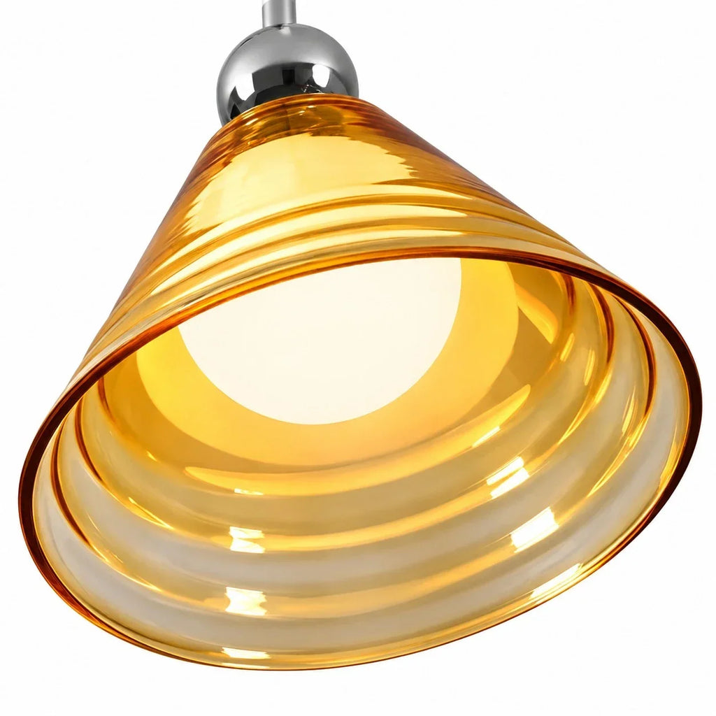 Sunset Bernsteinfarbene Glas-Pendelleuchte | Souliia