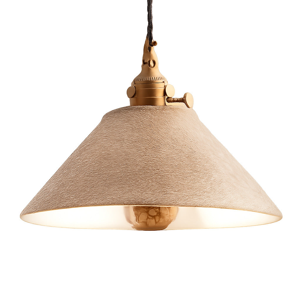 Textured Ceramic Copper Pendant Light | Souliia
