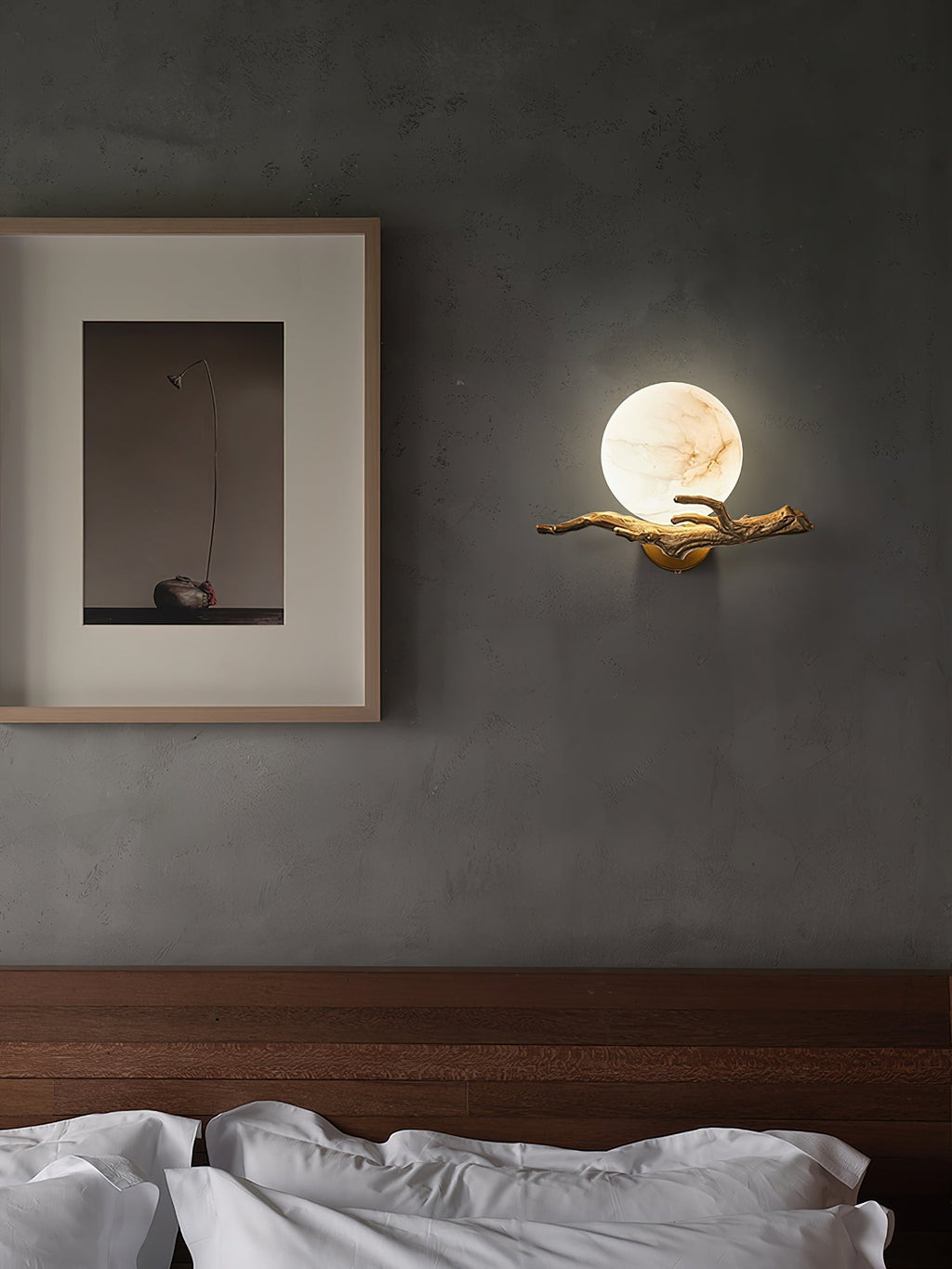Retro Twigs Alabaster Wall Lamp | Souliia
