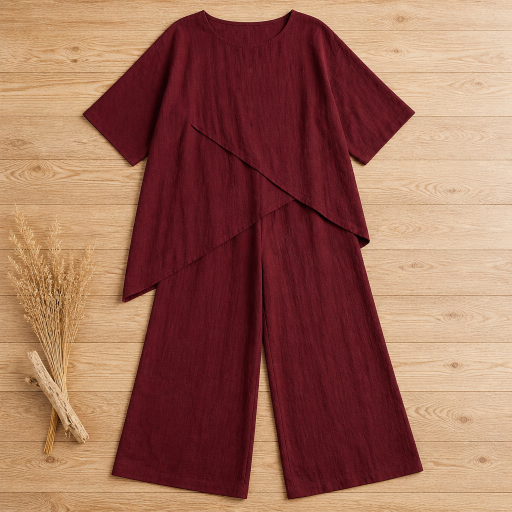SerenaAura Two-Piece Loose Set — Unleash Effortless Confidence with Every Move - Souliia
