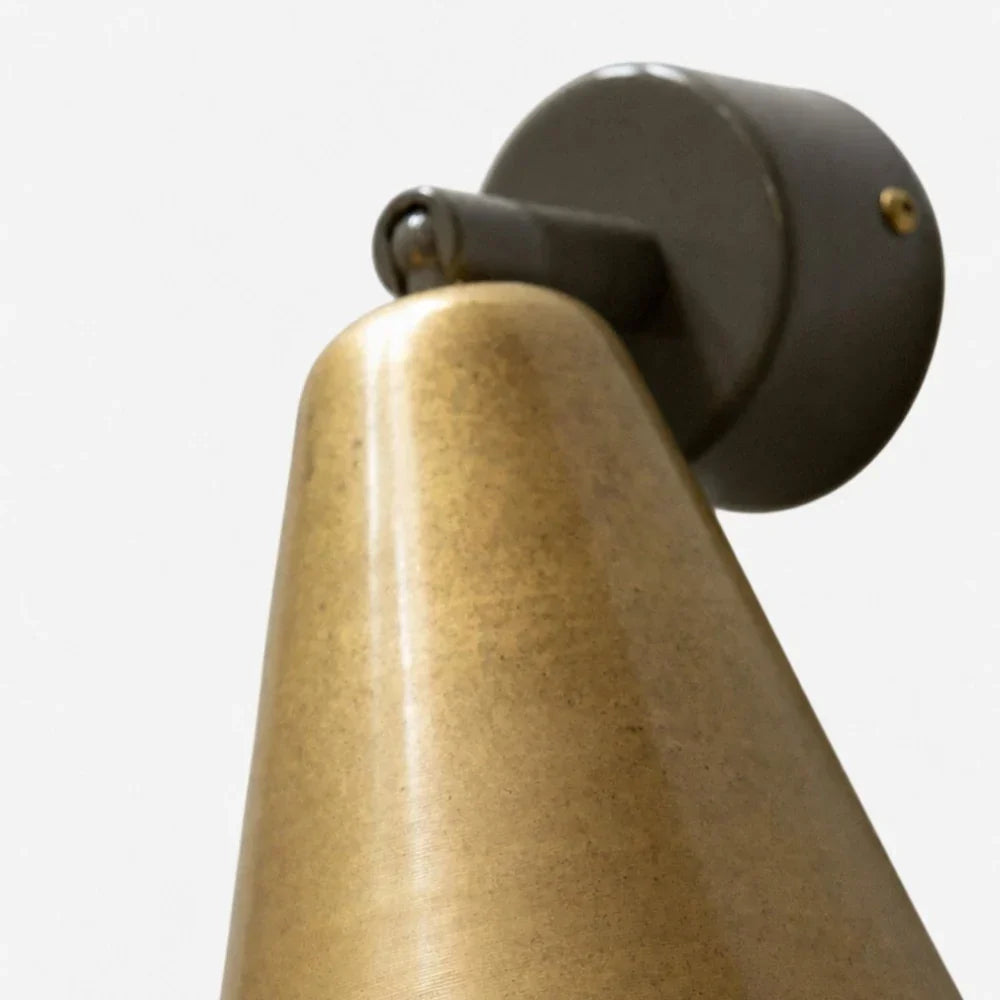 Retro Brass Cone Wall Lamp | Souliia
