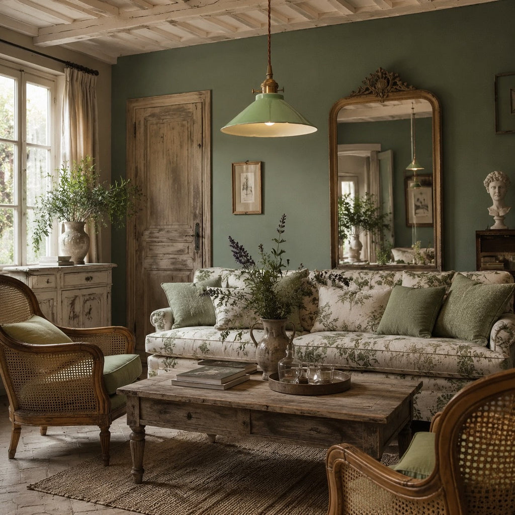 Plum Green Ceramic Pendant Light | Souliia