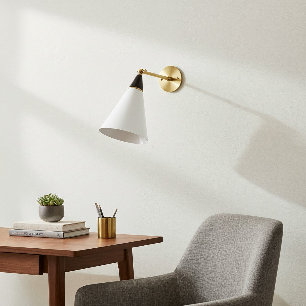 Lampada da parete minimalista Oribelle – Applique contemporanea in metallo per ambienti interni | Souliia