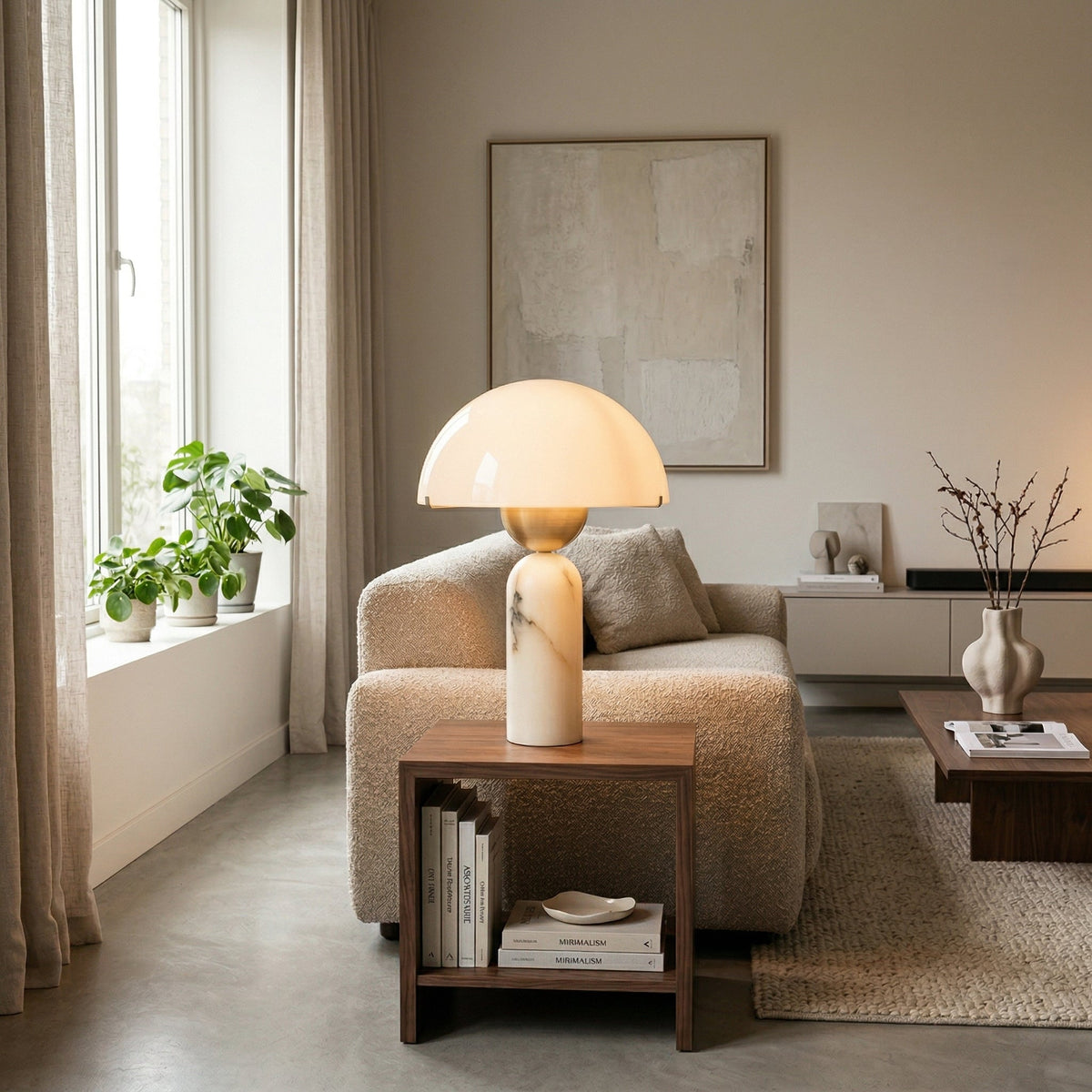 Peono Alabaster Table Lamp | Souliia