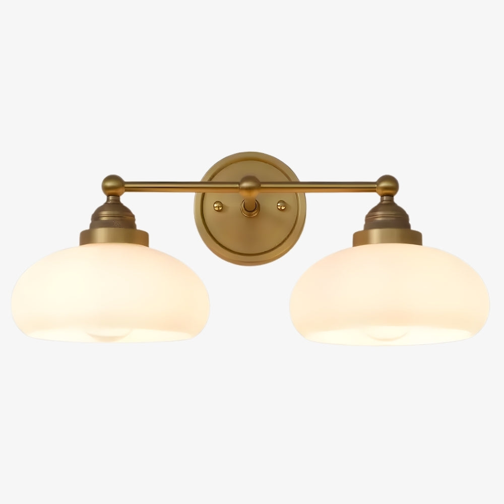 Riven Milk Glass Wall Lamp Vintage Industrial Style - Bedroom Bathroom Lighting | Souliia