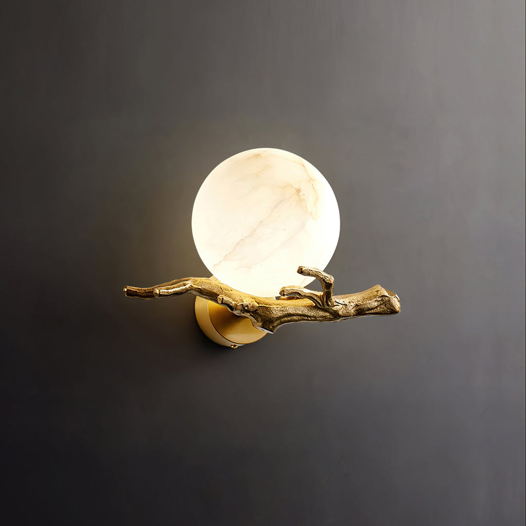 Retro Twigs Alabaster Wall Lamp | Souliia