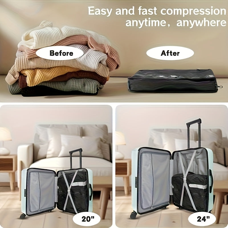 CompressPack Reusable Vacuum Storage Bags — Secure Zip-Seal Compression Sacks